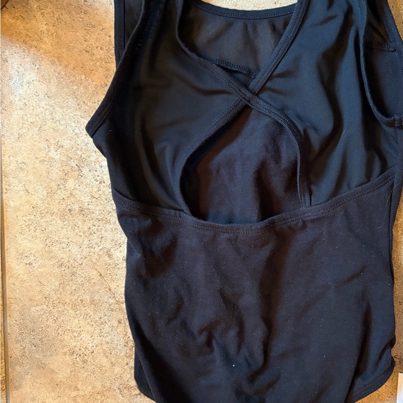 Black Kids Dance Gymnastics Leotard Size 8 - Picture 2 of 3